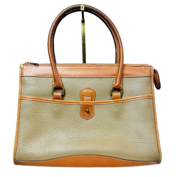 Dooney Bourke Vintage All Weather Leather Classic Satchel British Tan Taupe